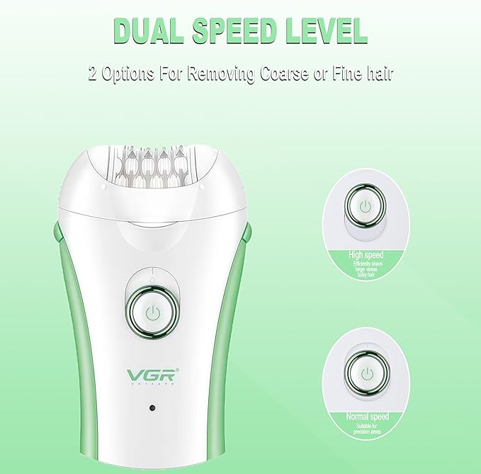 Epilators Hair Removal for Women, Glabrouse Skin Facial Hair Removal, Facial Hair Epilator with Eyebrow Trimmer for Women Face Sensitive Skin for Bikini, Face, Arm, Legs, Armpits, Green-Velvo Beauty