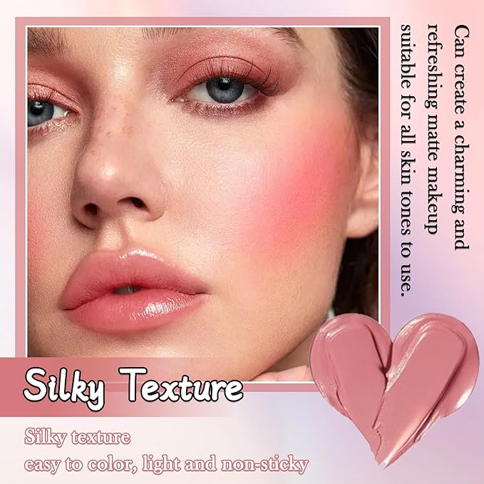 Cream Blush Stick for Cheeks,Blendable Multi-use Blush Makeup Stick for Cheek Eyes Lips Blusher-Velvo Beauty