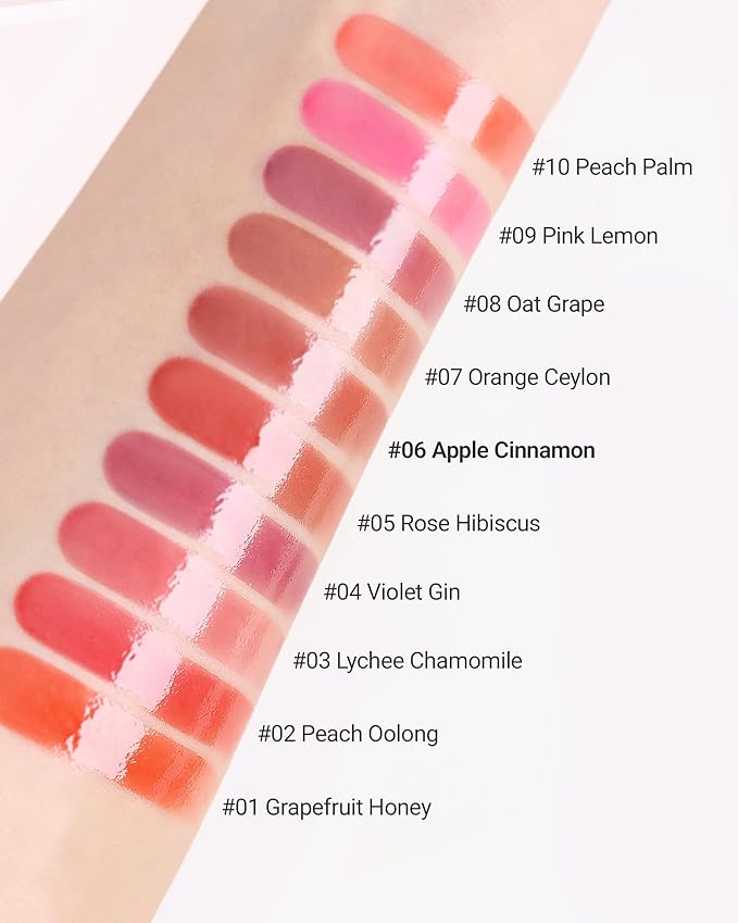 THESAEM Saemmy's Ade Shot Tint - Korean Lip Titnt, Water Gel Lip Stain with Plump Glowy Moisturizing Finish, Buildable Radiant Gloss, Long-Lasting Comfort, 0.1 fl.oz. (06 Apple Cinnamon)-Velvo Beauty
