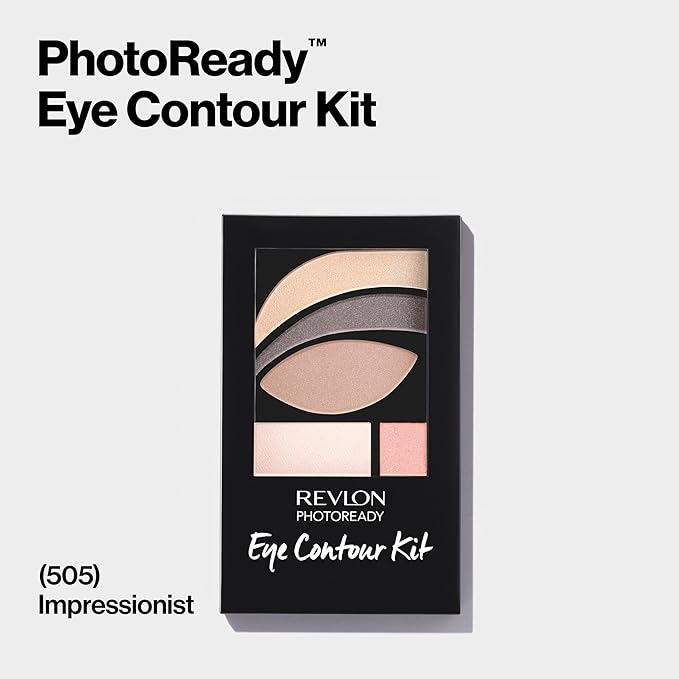 Revlon Eyeshadow Paette, PhotoReady Eye Makeup, Creamy Pigmented in Blendable Matte & Shimmer Finishes 505 Impressionist, 0.01 Oz-Velvo Beauty