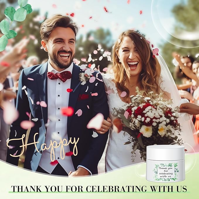 12 Pcs Thank You Lip Sleeping Mask Bulk Bridal Shower Gifts for Guests Thank You for Celebrating with Us Lip Mask Moisturize Nourish for Wedding Bridal Shower Favor Christmas Gift(Eucalyptus)-Velvo Beauty