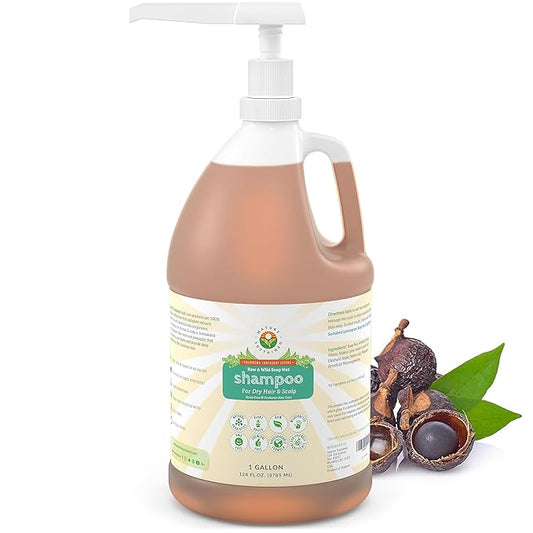 Natural Shampoo for Dry Hair & Scalp - Organic, Raw & Wildcrafted with Probiotics, Hypoallergenic & Sulfate Free Hydrating Shampoo for Dryness, Frizz, Breakage, Itchiness, Thinning - Gallon, Original-Velvo Beauty