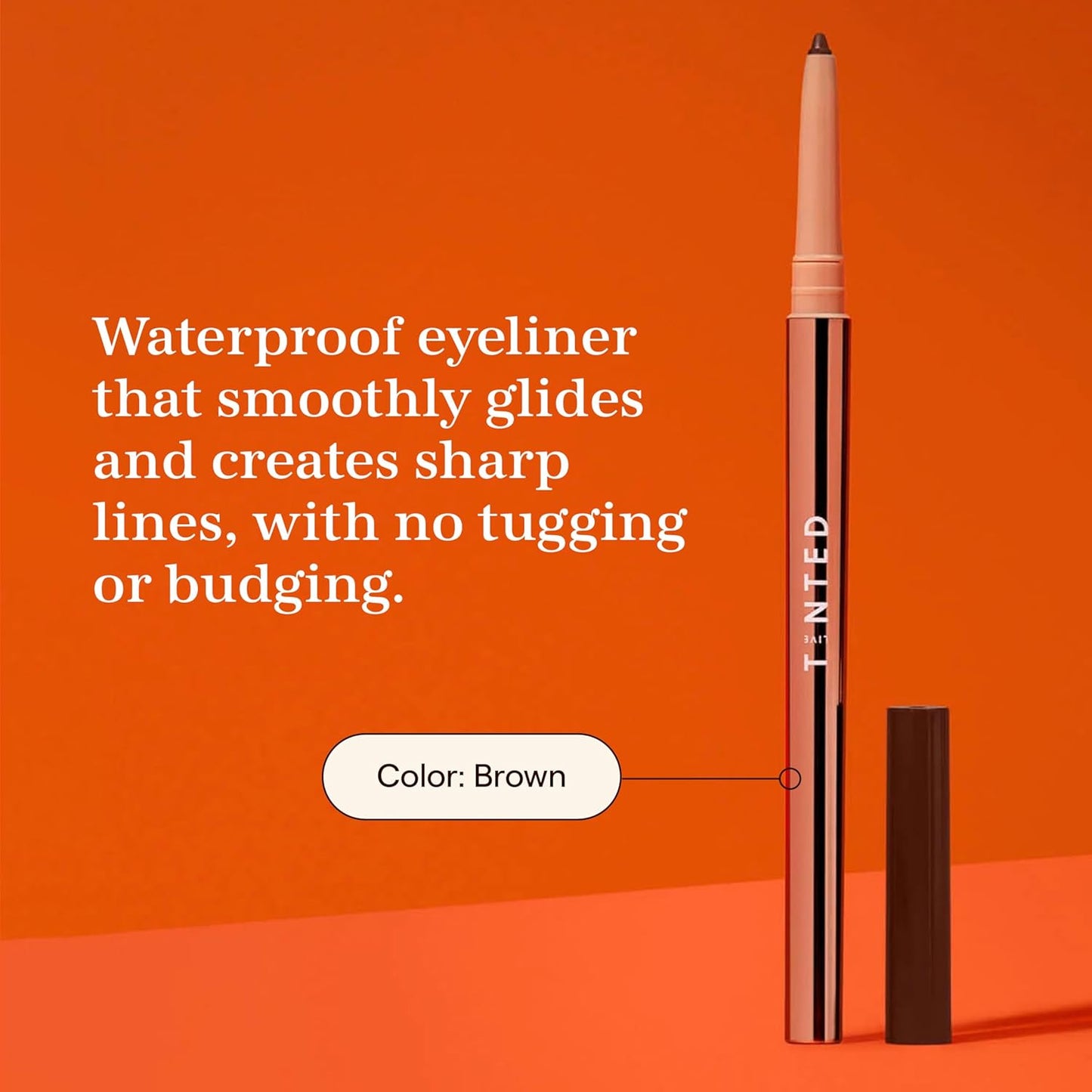 Live Tinted Hueliner Longwearing Pencil Eyeliner - Waterproof, Transfer-Proof, Long-Lasting Formula that Easily Glides On, High-Pigmented Pencil Eyeliner, 0.35g - Brown-Velvo Beauty