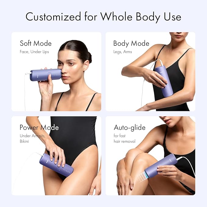 Ulike Laser Hair Removal for Women and Men, Air 3 Ice-Cooling IPL Device Hair Removal for Nearly Painless & Long-Lasting Results, 3 Modes & Auto Flashing for Fast Full Body Hair Removal from Home
