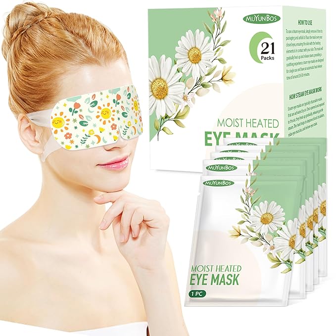 Steam Eye Mask,21PACKS Self Heated Eye Mask,Disposable Soothing Eyes Moisturizing Heat Eye Mask Warm and Comfy for Migraines Tired Eyes Dry Eyes-Velvo Beauty