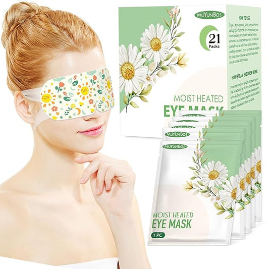 Steam Eye Mask,21PACKS Self Heated Eye Mask,Disposable Soothing Eyes Moisturizing Heat Eye Mask Warm and Comfy for Migraines Tired Eyes Dry Eyes-Velvo Beauty