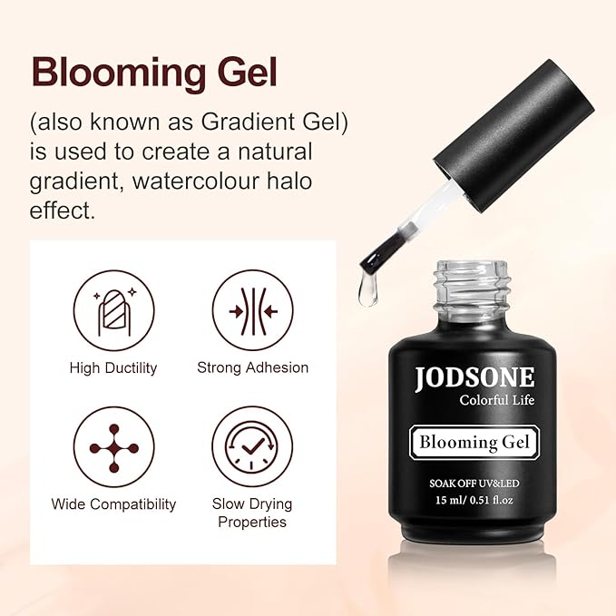 JODSONE 15 ML Blooming Gel Nail Polish Enrich Nail Life Base Coat Top Coat Solid Gel Manicure-Velvo Beauty