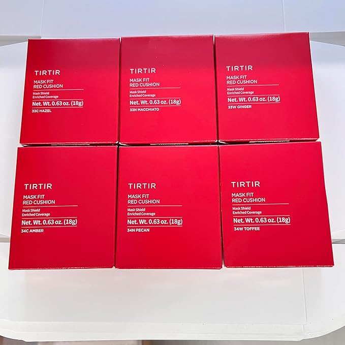 TIRTIR Mask Fit Red Cushion Foundation *Trial Kit* #Medium Deep | Japan's No.1 Choice for Glass skin, Long-Lasting, Lightweight, Buildable Coverage, Semi-Matte-Velvo Beauty
