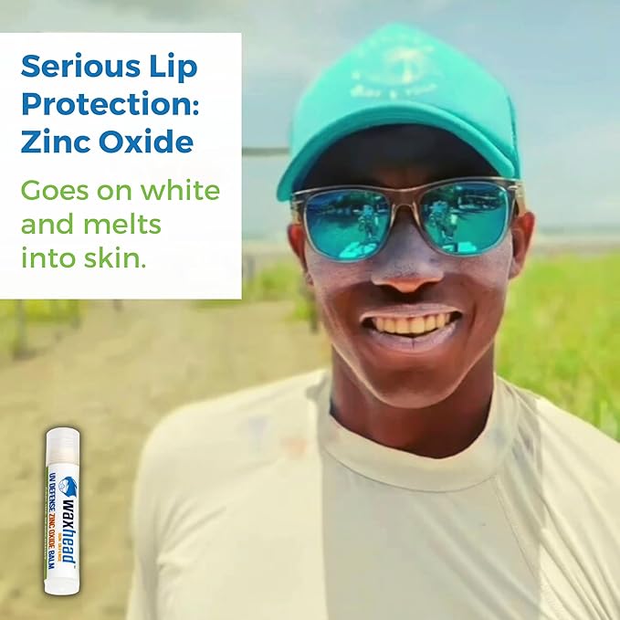 Waxhead Lip Sunscreen Lip Balm with SPF Lip Balm SPF, Zinc Sunscreen Chapstick SPF Chapstick with SPF, Organic Lip Balm with Sunscreen for Lips, Mint Lip Balm-Velvo Beauty