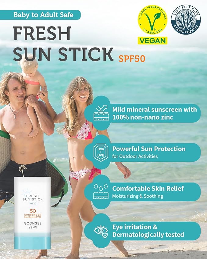 Sun Lotion SPF 40 & Sun Stick SPF 50-100% Zinc Oxide Mineral Sunscreen - No White Cast - Vegan Reef-Safe for Babies Kids Adults - Korean Skincare, 2.82oz & 0.49oz-Velvo Beauty