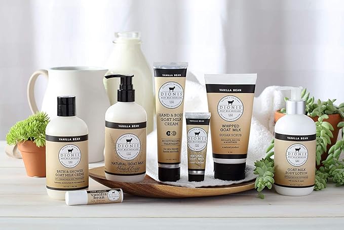 Dionis Goat Milk Hand Cream and Lip Balm 3 Piece Gift Set (Vanilla Bean, 3 Piece)-Velvo Beauty