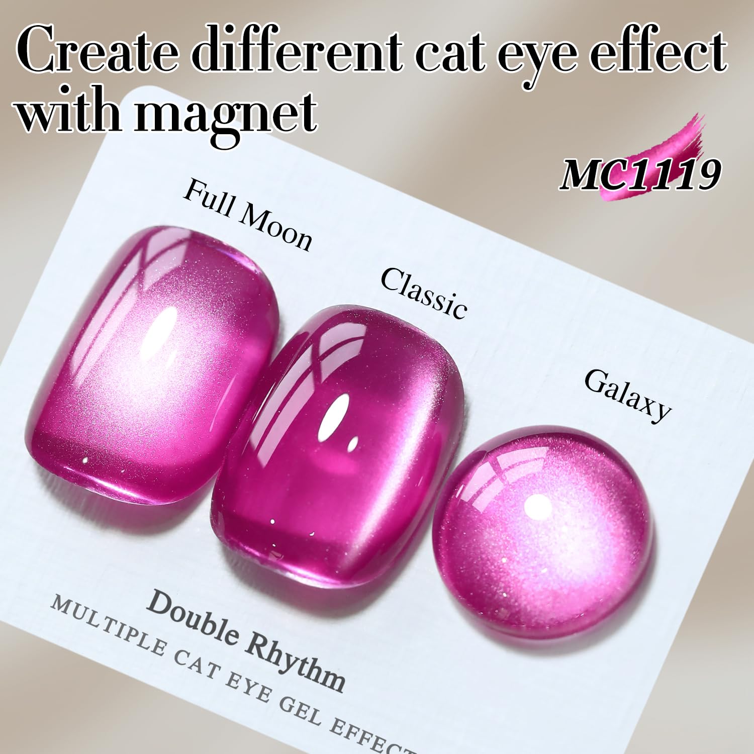 Double Rhythm Jelly Glass Cat Eye Gel Polish with Magnet 15ML Holographic Glitter Shimmer Translucent Sheer Color Magnetic Nail Polish Salon DIY at Home (Jelly Violet-MC1119)-Velvo Beauty