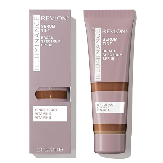 Revlon Illuminance Tinted Serum, Triple Hyaluronic Acid, Evens Out Skin Tone Over Time and Hydrates All Day, SPF 15, 601 Soft Nutmeg, 0.94 fl oz.-Velvo Beauty