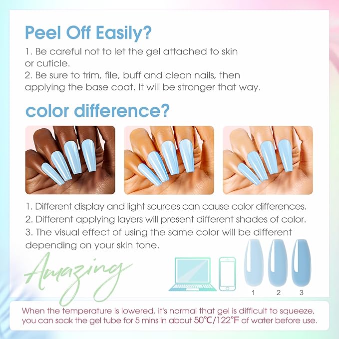 ROSALIND 12PCS Poly Nail Gel Kit with Mini Nail Lamp Nude Brown Cherry Pink Poly Extension Gel Kits-Velvo Beauty