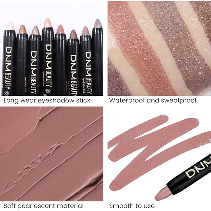 Kaely 2Pcs Cream Eye Shadow Sticks Set, Stone Matte & Putty Matte Eyeliner Pencil Eyeshadow Palette Makeup for Older Women Waterproof Pigmented, sombras en crema para ojos, 22+23-Velvo Beauty