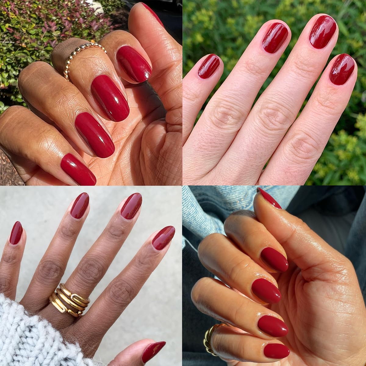 Olive & June Long Lasting Nail Polish | Plump Gel-Like Finish No Lamp Needed | Lasts up to 10 days | Salon-Quality Color at Home | 15-Free, Vegan & Cruelty-Free Chip-Resistant | Cozy Up | Brick Red-Velvo Beauty