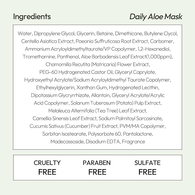 LAPCOS Aloe Sheet Mask, Daily Face Mask with Cucumber and Aloe Gel to Calm and Moisturize Skin, Korean Beauty Favorite, 5-Pack-Velvo Beauty