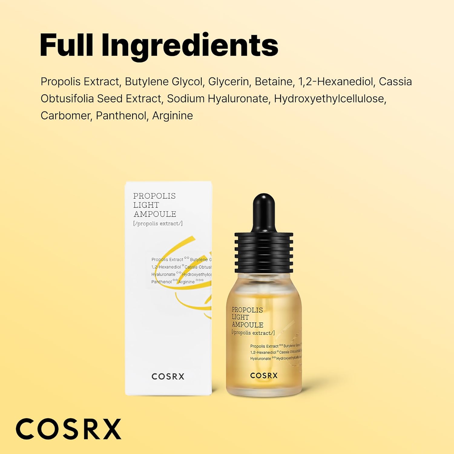 COSRX Propolis Ampoule, Glow Boosting Serum for Face with 73.5% Propolis Extract, 1.01fl.oz/30ml, Hydrating Essence for Sensitive Skin, Fine Lines, Uneven Skintone, Korean Skincare-Velvo Beauty