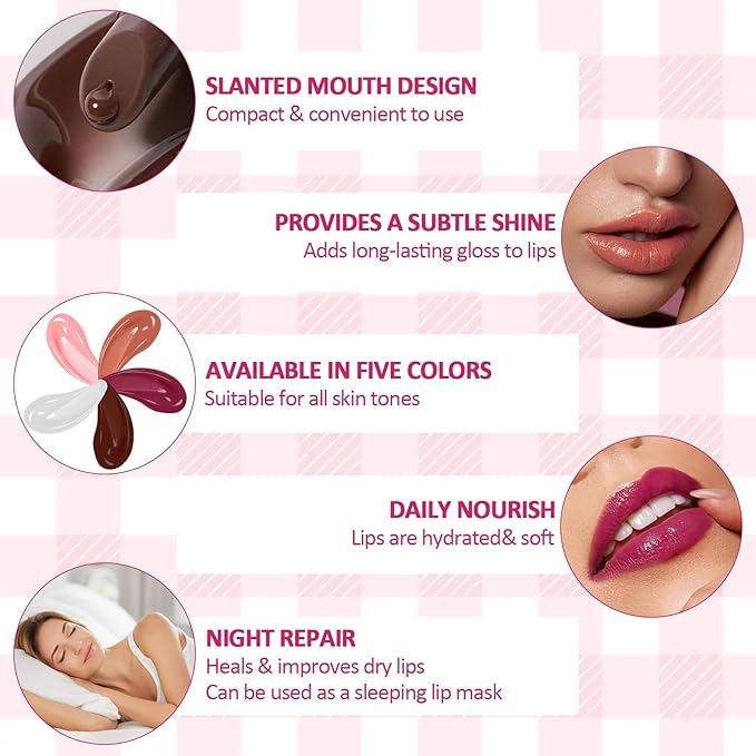 DAGEDA 3Colors Lip Glowy Balm Set, Hydrating Lip Balm Shine Lip Glow Oil, Clear Plumping Lip Gloss Tinted Jelly Balm, Natural Lip Care Makeup Glossy Lip Moisturizer for Dry Cracked Lips(B)-Velvo Beauty
