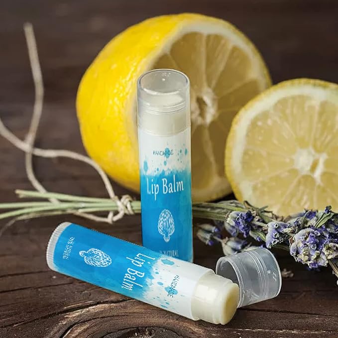 CRASPIRE Lip Balm Labels 80pcs Homemade Lip Balm Labels 2” Clear Lip Balm Labels for Tubes Printable Waterproof Lip Balm Stickers Labels for Lip Balm Handcream Candle Container（Marine Life-Blue）-Velvo Beauty