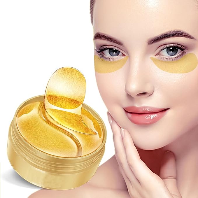 Under Eye Patches, Eye Mask, Eye Patches for Puffy Eyes and Dark Circles Reduce Eye Bags Fine Lines Smooth Wrinkle, Anti-Aging,Hydrating, 24K Gold Eye Skin care Pads with Collagen (60PCS)-Velvo Beauty