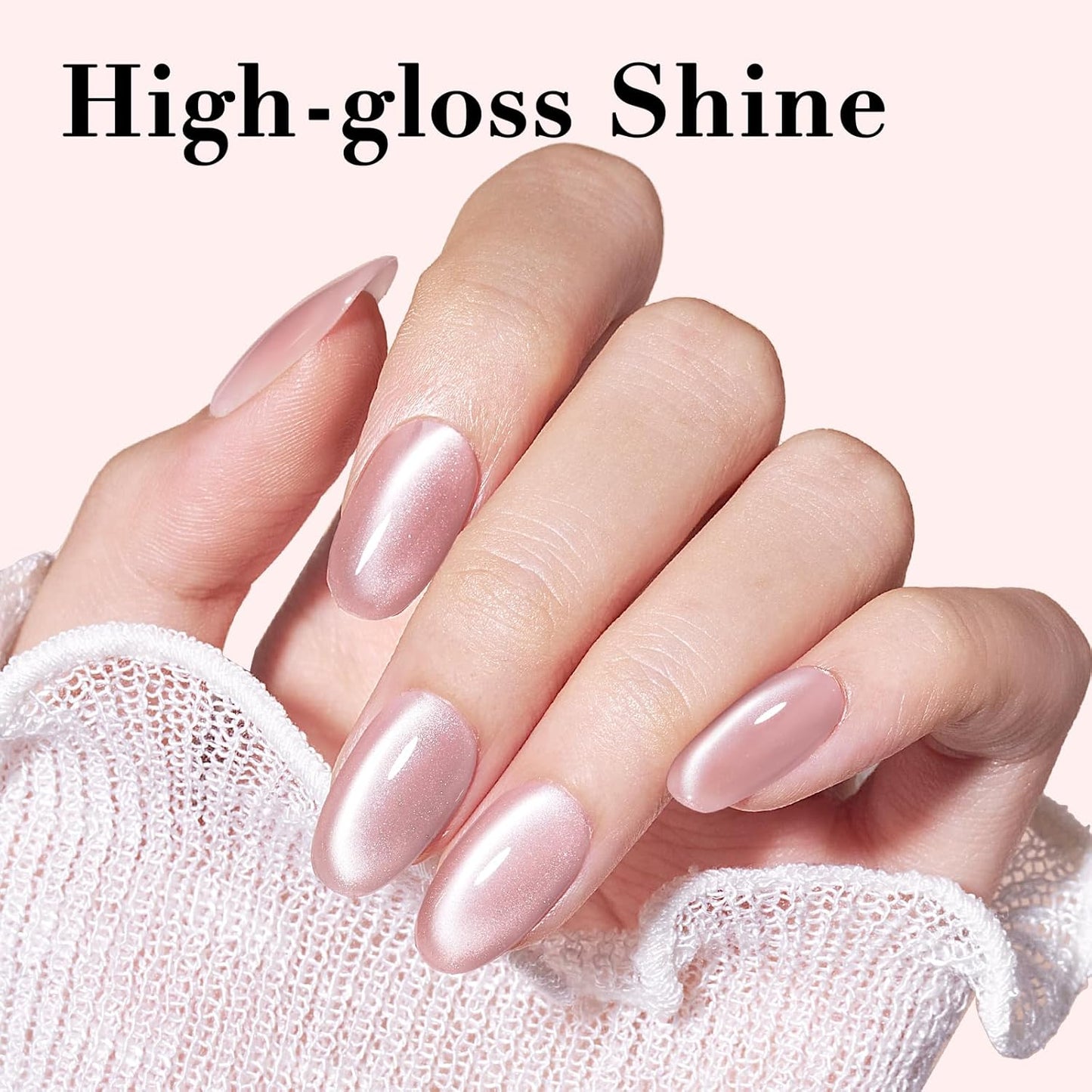 AZUREBEAUTY Cat Eye Nail Polish Quick Dry Nude Glitter Toe Nail Polish Natural Shine Nail Lacquer Salon-Quality for Women Girl Gifts-Velvo Beauty