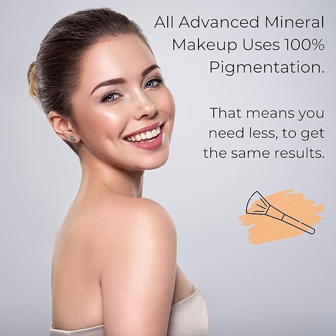 4-in-1 Pressed Foundation Powder with Natural SPF, Concealer & Finishing Powder, Medium to Full Coverage Foundation, Mineral-Based Powder (Angelina, .35 oz)-Velvo Beauty