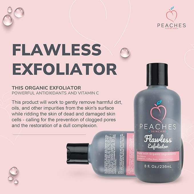 Vegan Face Exfoliator Scrub – Gentle Daily Facial Scrub with Blueberry, Coffee Bean, and Vitamin C – Face Exfoliant for Smooth, Radiant Skin – Flawless Exfoliator (8 oz)-Velvo Beauty