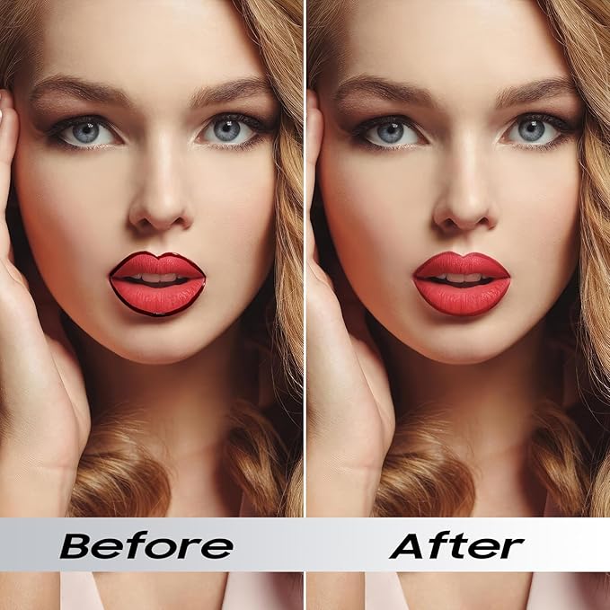 Peel Off Lip Liner Stain - Non-Stick Cup Lip Comfortable Vivid Color Peel Lip Stain Transfer-Proof & Long - Wear, Create Beauty & Charming Lip Makeup For All Skin Types with All-Day (#04 Coral)-Velvo Beauty