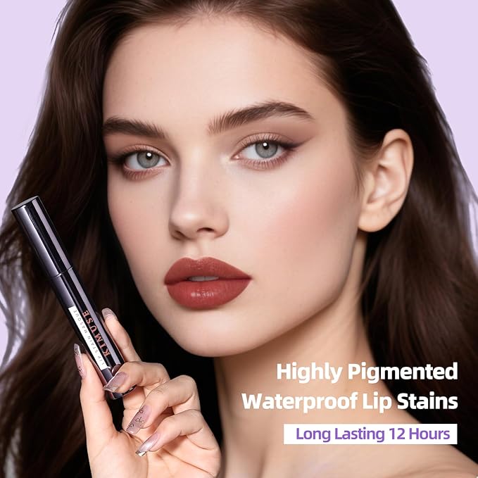 KIMUSE Lip Stain Masque: Peel Off Lip Stain Long Lasting Waterproof 12HR Transfer Proof & Hydrating Tint, Instant Lip Color With Natural Matte Effects, Vegan & Easy To Use-Velvo Beauty