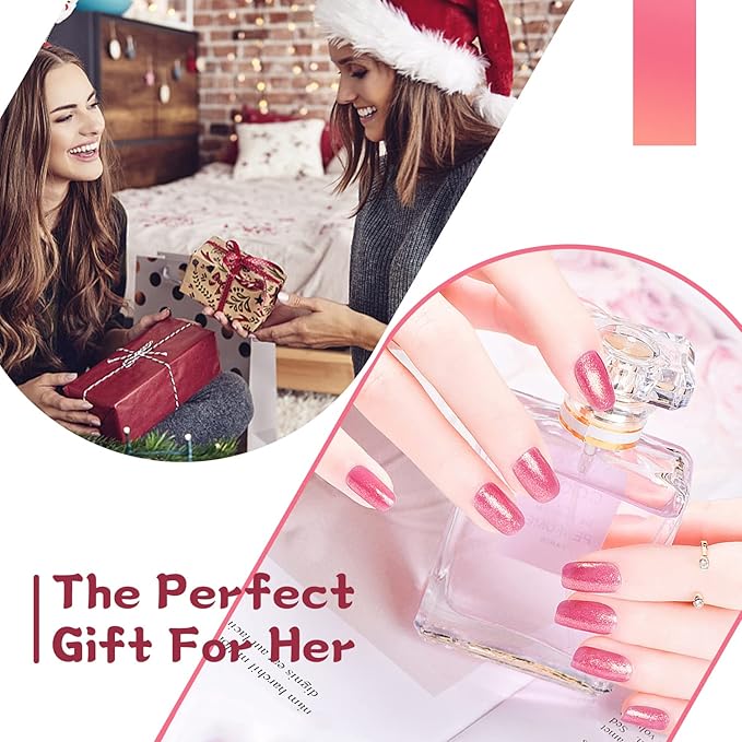 JODSONE Gel Nail Polish Starter Set Ribbon Glitter Summer Light Winter Dark Glossy 36-Piece Multi-color Gel Nail Polish Set-Velvo Beauty