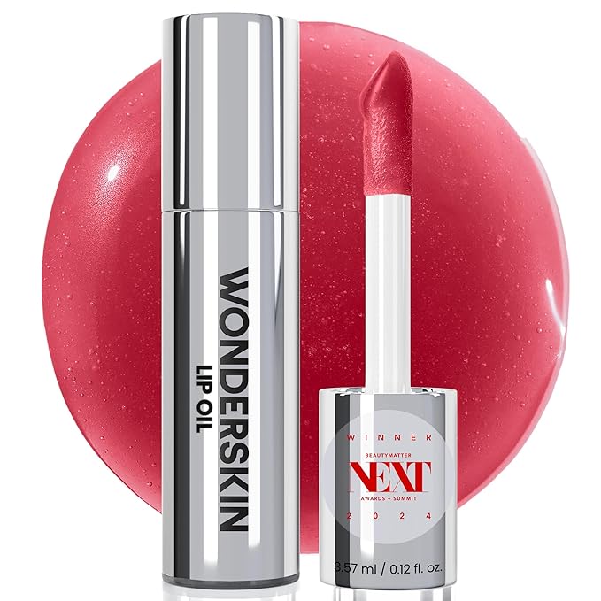 Wonderskin Lip Oil Rehab Serum - Tinted Lip Oil for Women, Hydrating, Moisturizing, and Non-Sticky Red Tint Serum for Dry Lips (Amour)-Velvo Beauty