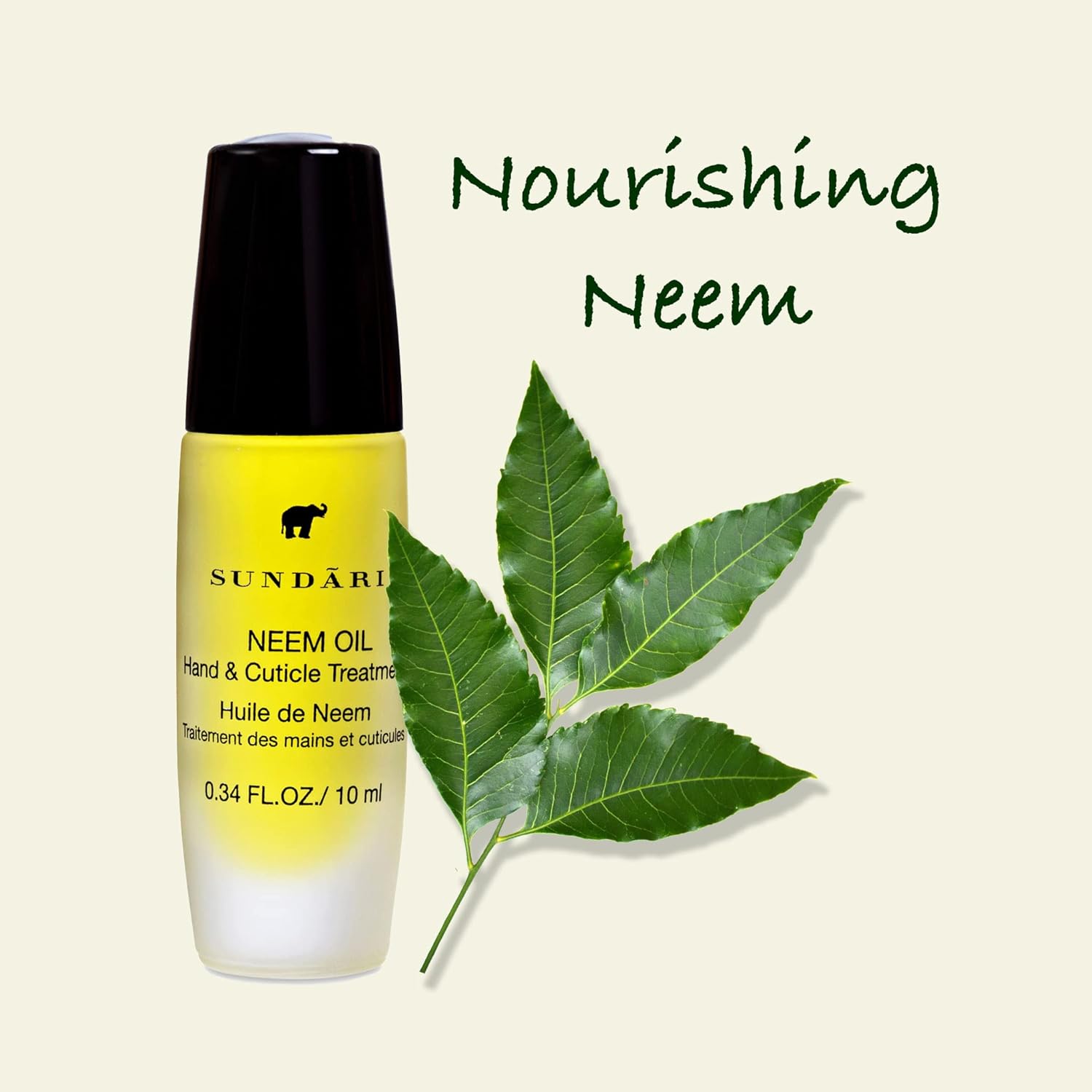 SUNDARI Neem Hand & Cuticle Treatment Oil – 0.34 Fl Oz, Roller for Dry Hands, Nails and Cuticles, Hydrating, Non-Greasy, Pure Plant & Herbal Extracts, Mess-Free Application, Deep Nourishment-Velvo Beauty