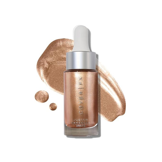 COVER FX Custom Enhancer Drops - Sunlight: Classic Gold Finish - 15mL - Radiant Glow - Liquid Highlighter-Velvo Beauty