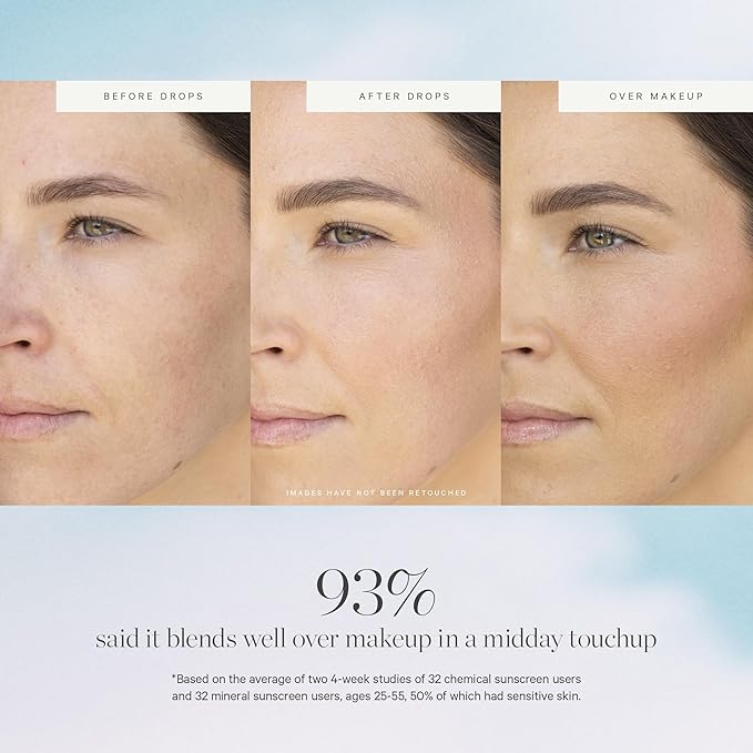 KORA Organics Silky Sun Drops, Mineral Sunscreen Serum SPF 30 with Reef-Safe Non-Nano Zinc Oxide, UVA/UVB Protection, Certified Organic, Cruelty Free, 1.01 oz-Velvo Beauty