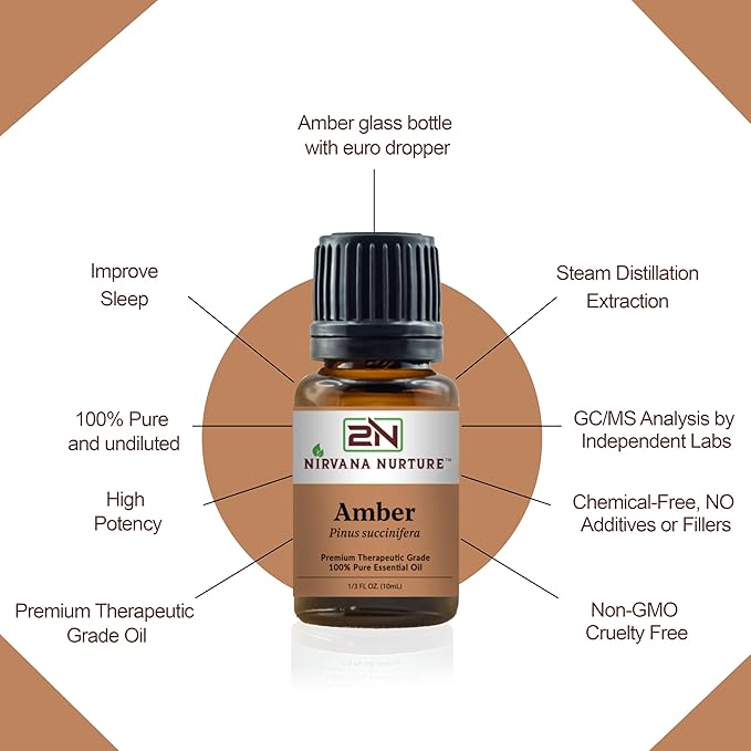 Amber Essential Oil 100% Pure Premium Therapeutic Grade, Undiluted-Velvo Beauty