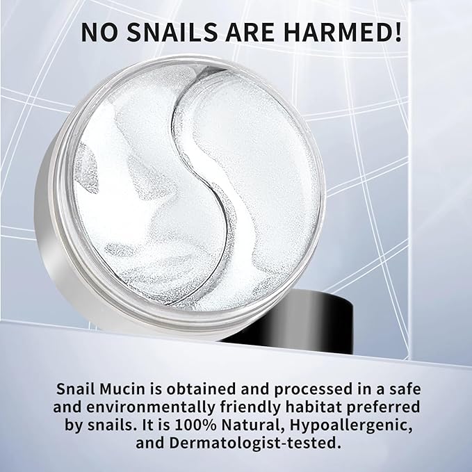 Advanced Snail Hydrogel Eye Patch 60 Patches, Gel Serum Mask, Undereye Treament, Fine Lined, Puffy Eyes, Refresh, Hydrate, Paraben free, Phthalates free, Skincare-Velvo Beauty