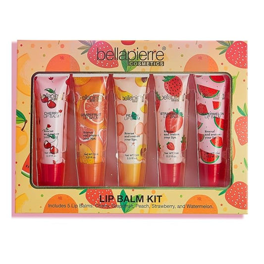 bellapierre Cosmetics 5-Piece Natural Lip Balm Kit | Moisturizing Lip Gloss | Fruit Flavored Liquid Lip Balm Collection-Velvo Beauty