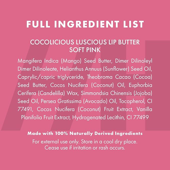 100% Natural Tinted Lip Butter Sleeping Lip Mask Clean Petroleum Free Lip Moisturizer and Conditioner for Dry Lips Intensive Lip Balm and Lip Therapy Skin Care with Mango butter (Light Pink)-Velvo Beauty