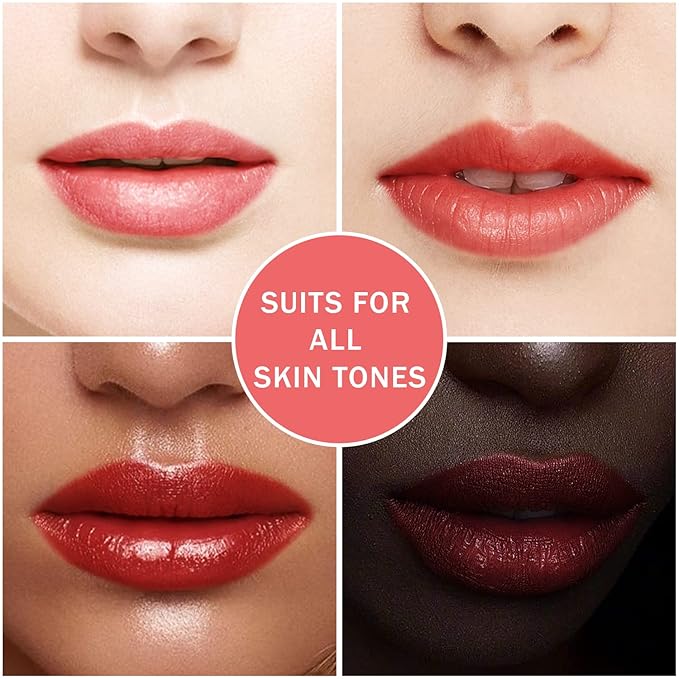 4 Pcs Fruit Lip Stain Set, Vivid Watery Lip Tint Lip Gloss, Plump Velvet Lip Tint Stain, Natural Matte Liquid Lipstick for Lips Cheek Eye, Non-Stick Cup Mini Tinted Lip Long lasting Waterproof-Velvo Beauty