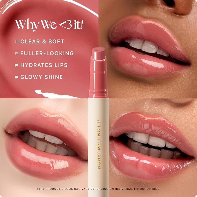 Nature Republic HONEY MELTING LIP (07 LYCHEE) SOFT LIP STICK, Hydrating Gloss, Moisturizing balms, Sheer tint, Shine & Glowy Finish, korean make up-Velvo Beauty