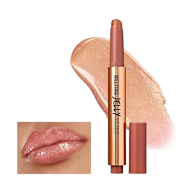 KISS NEW YORK Professional Melting Jelly Lip Balm, High Shine & Moisturizing Lip Stick, Long Lasting, Plumping Effect Look, Non-Sticky & Not Cakey, Easy Application & Natural Coverage (Chili Mango)-Velvo Beauty