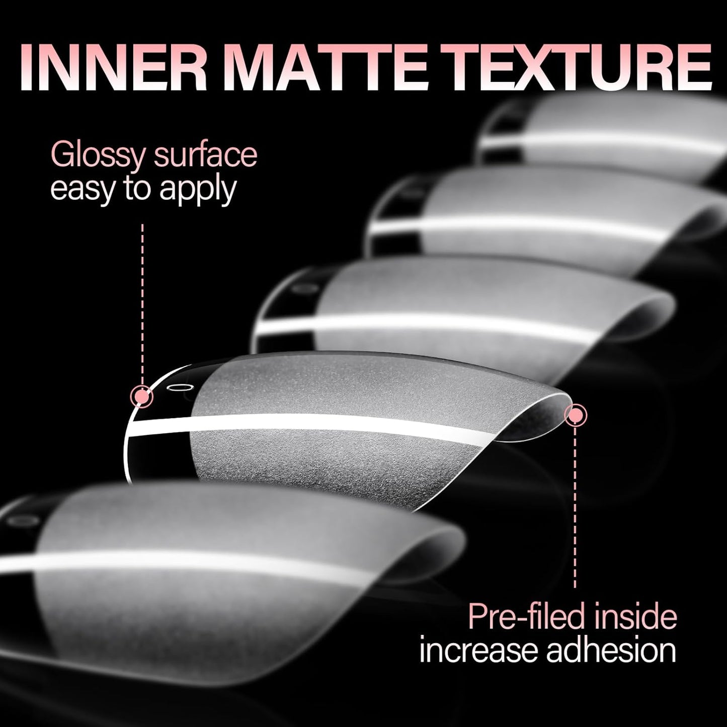 AILLSA Extra Short Square Nail Tips - 450pcs Thickened Pre-filed False Nail Tips Half Matte Nails Tips, Fake Nails for Gift-Velvo Beauty