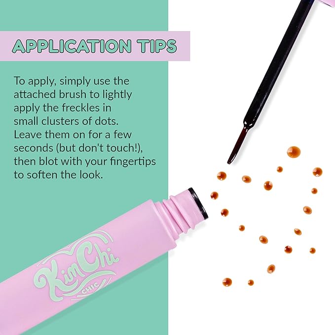 KimChi Chic Beauty Candy Girl Fake Freckle Pen, Natural-Looking and Fast-Drying Faux Freckles Face Makeup, Afternoon In The Flower Field Red-Brown Shade, 0.10 fl oz-Velvo Beauty
