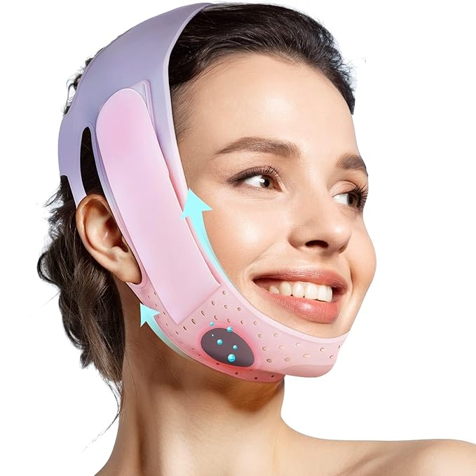 Chin Strap for Sleeping, Double Chin Reducer, Face Lifting Band for Men Women, Anti Snoring Device, Jawline Shaper-Velvo Beauty