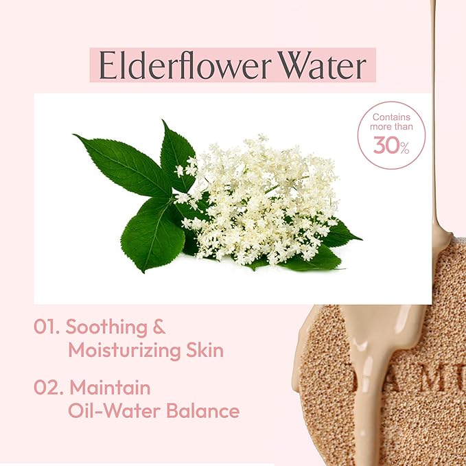 LA MUSE Korean Cushion Foundation, #21 Light Beige(2 Packs) | Lightweight, Breathable but Perfect Blemish Cover for Summer | Long-Lasting, Korean Foundation with Radiant Dewy Finish | Skin Hydrating-Velvo Beauty