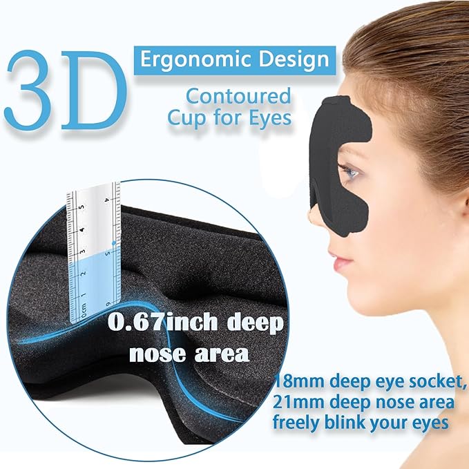 Eye Mask for Lash Extensions, Sleep Mask for Lash Extensions, Zero Eye Pressure 3D Contoured Lash Extension Sleep Mask-Velvo Beauty