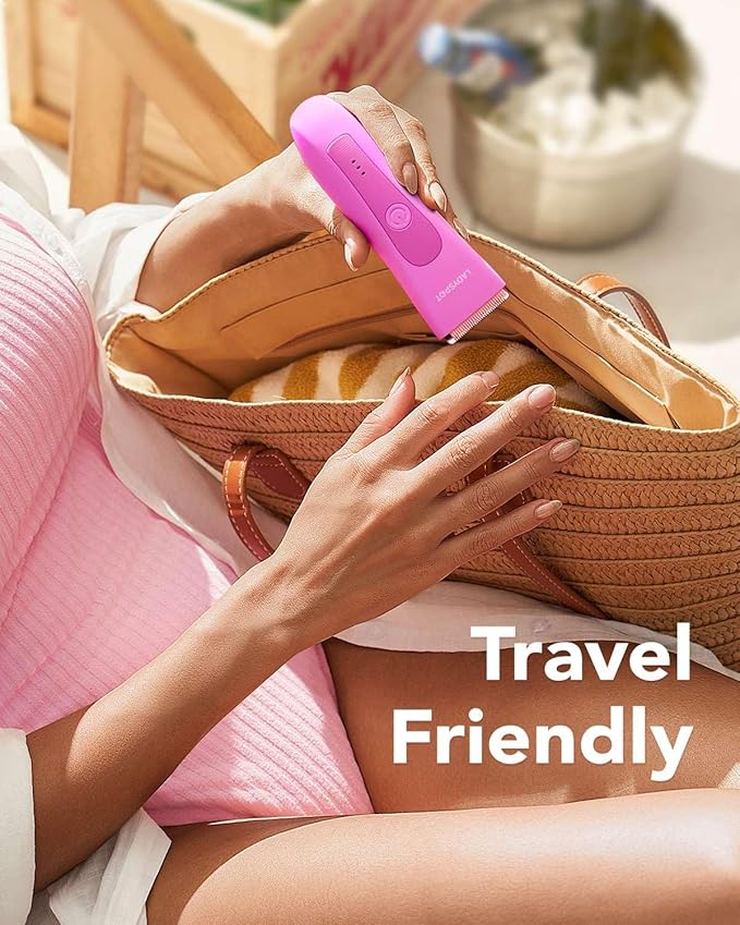 LADYSPOT™ Hair Shaver for Women, Shaving Sets with 3 Gurad and Replaceable Ceramic Blade Heads, No Nick, No Cut, No Razor Burn, Waterproof Wet/Dry, 90 Minutes Shaving (Women-Rosered-Version)-Velvo Beauty