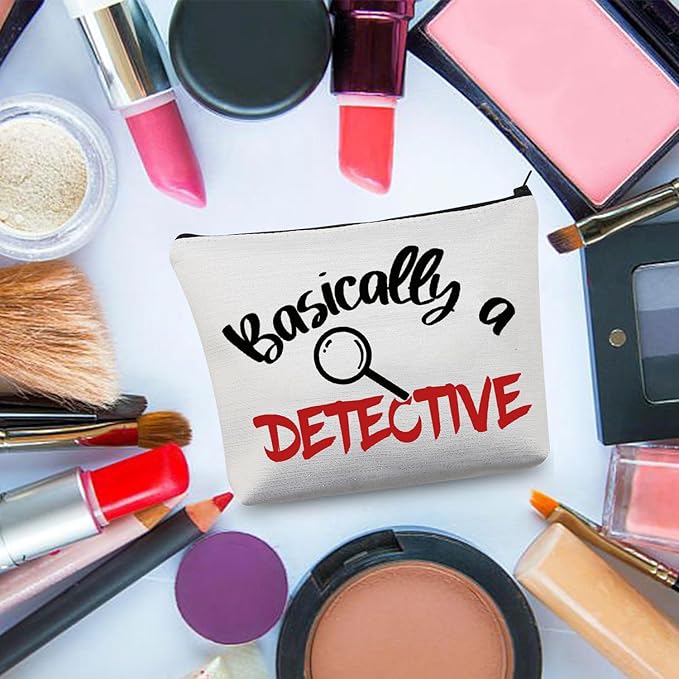 BDPWSS Basically A Detective Makeup Bag True Crime Gift True Crime Junkie Gift True Crime Lovers Gift True Crime Podcast Gift (basically detective)-Velvo Beauty