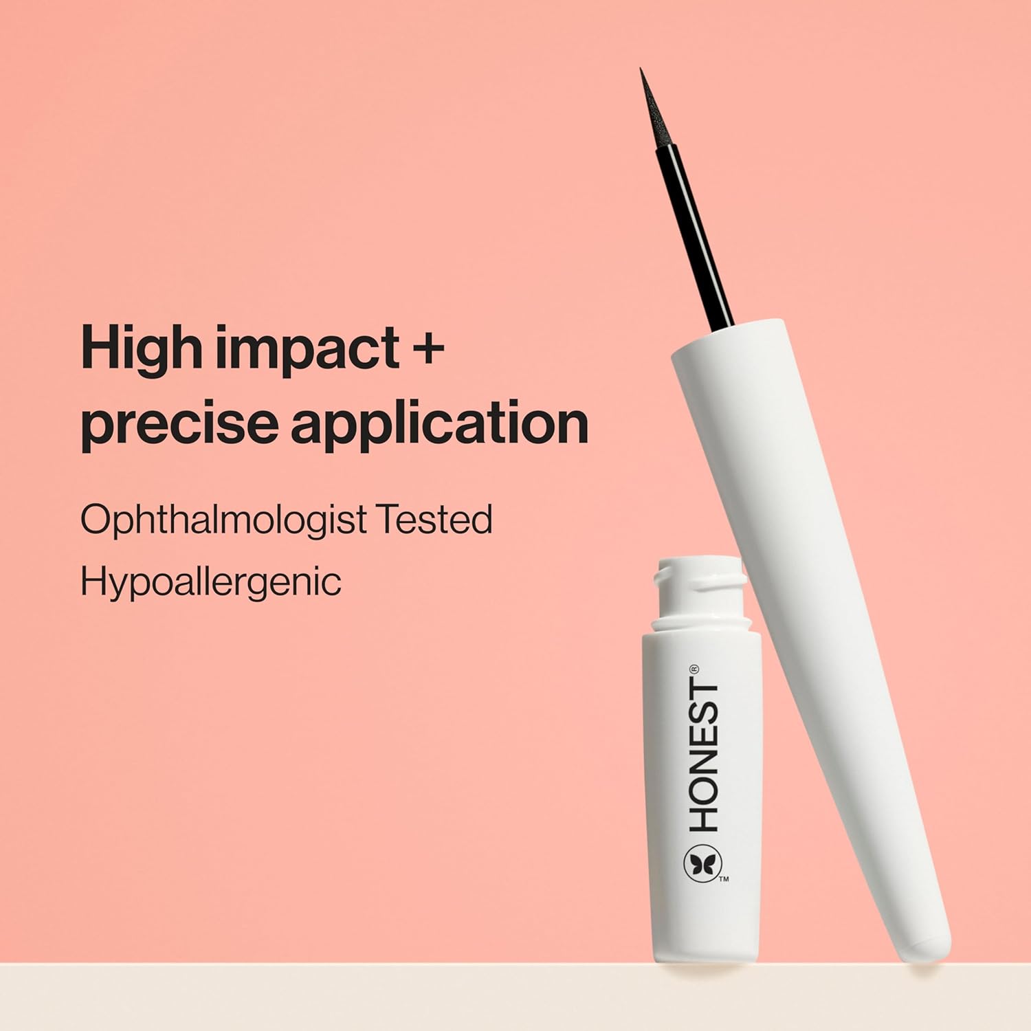 Honest Beauty Longlasting Liquid Eyeliner | Smudge + Flake Proof, Precise Application | Hypoallergenic, Vegan, + Cruelty Free | Black, 0.58 fl oz-Velvo Beauty